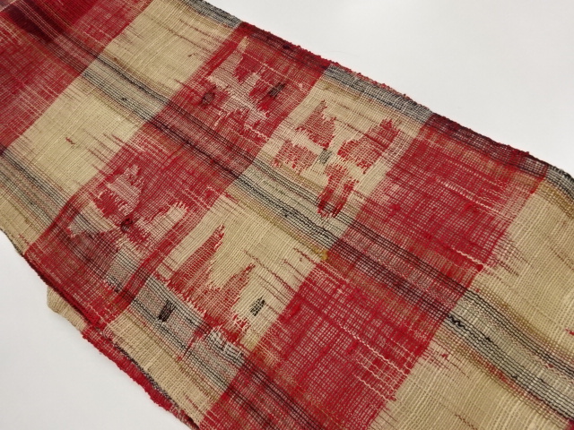 JAPANESE KIMONO / NAGOYA OBI FOR SUMMER / TSUMUGI 